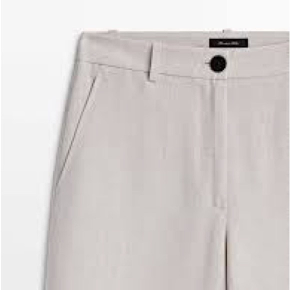 NWT. Massimo Dutti Linen Blend Straight Fit Cargo Pants. Size 10. - Picture 6 of 12